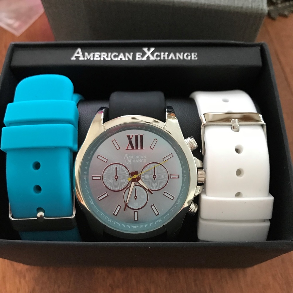 American Exchange Man's Watch with 3 Bands